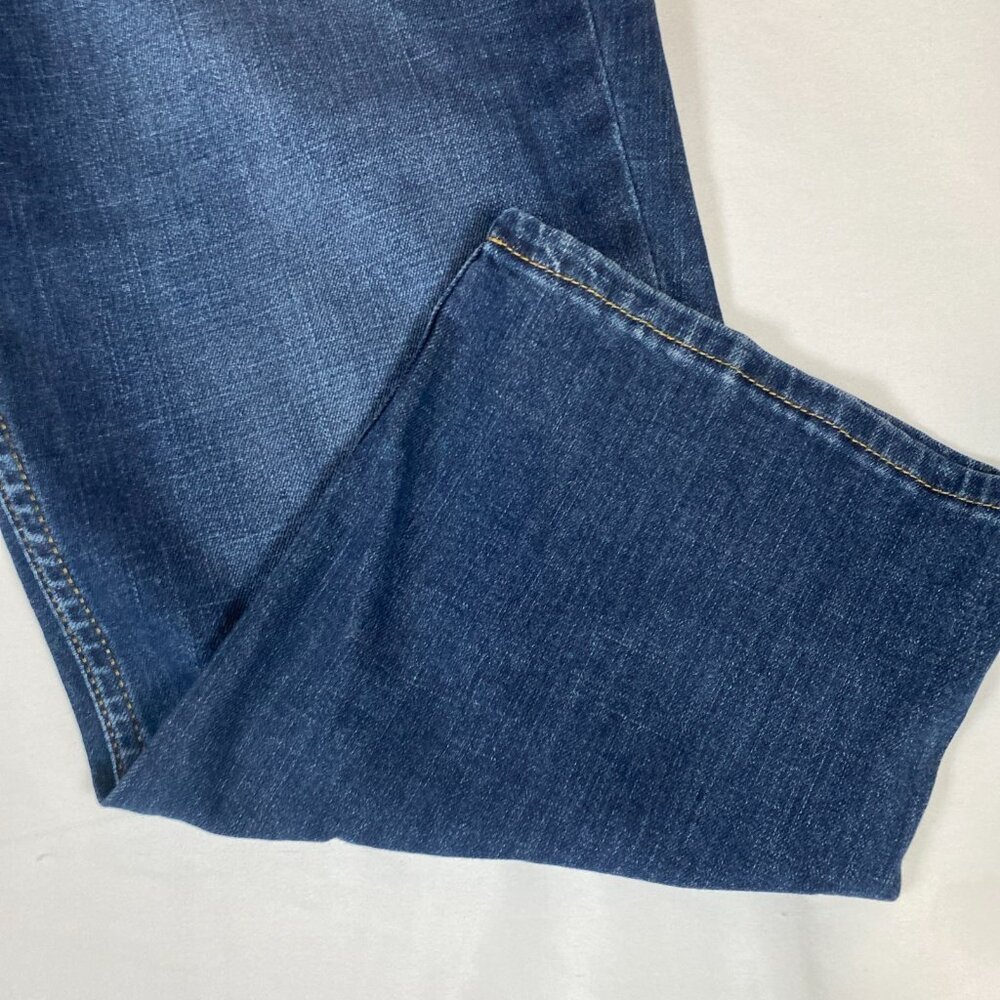 Lee Mid Rise Denim Capri Jeans Women's 12 Blue Cotton Blend - Picture 2 of 8